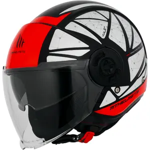 Imagem 3 de Capacete MT Viale SV Daven A5 - Preto/Vermelho (Aberto)