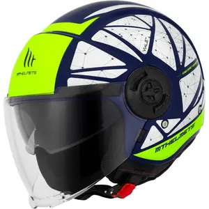 Imagem 2 de Capacete MT Viale SV Daven E3 - Amarelo Fluor Fosco (Aberto)