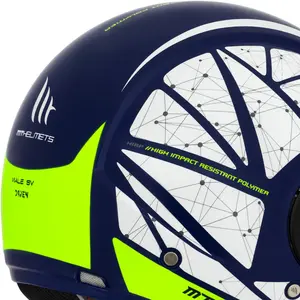Imagem 6 de Capacete MT Viale SV Daven E3 - Amarelo Fluor Fosco (Aberto)