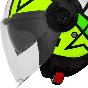 Imagem 4 de Capacete MT Viale SV Gam C16 - Verde Fluor (Aberto)