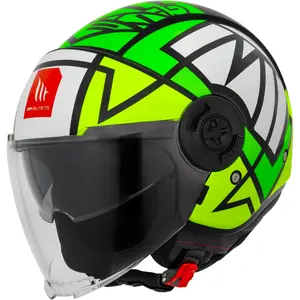 Imagem 2 de Capacete MT Viale SV Gam C16 - Verde Fluor (Aberto)
