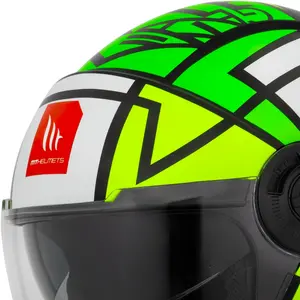 Imagem 6 de Capacete MT Viale SV Gam C16 - Verde Fluor (Aberto)