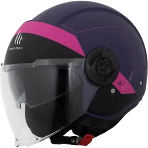 Imagem 2 de Capacete MT Viale SV Unit D8 - Rosa Fosco (Aberto)