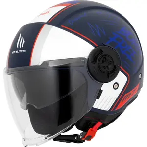 Imagem 2 de Capacete MT Viale SV Pint C7 - Azul Fosco (Aberto)