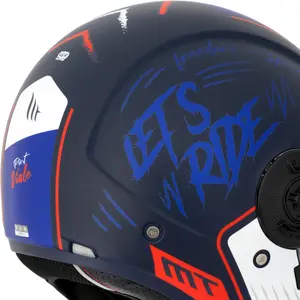 Imagem 6 de Capacete MT Viale SV Pint C7 - Azul Fosco (Aberto)