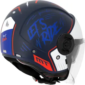 Imagem 3 de Capacete MT Viale SV Pint C7 - Azul Fosco (Aberto)