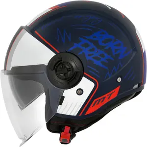Capacete MT Viale SV Pint C7 - Azul Fosco (Aberto)