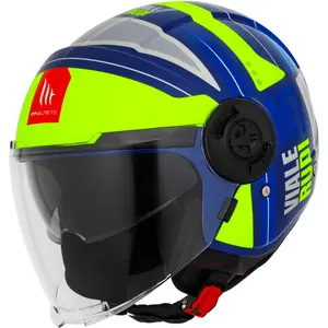 Imagem 2 de Capacete MT Viale SV Rudi D3 - Amarelo Fluor (Aberto)
