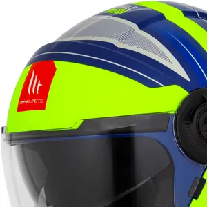 Imagem 5 de Capacete MT Viale SV Rudi D3 - Amarelo Fluor (Aberto)