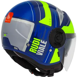 Imagem 3 de Capacete MT Viale SV Rudi D3 - Amarelo Fluor (Aberto)