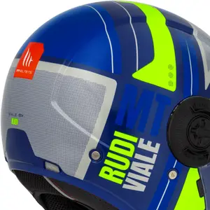 Imagem 6 de Capacete MT Viale SV Rudi D3 - Amarelo Fluor (Aberto)