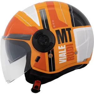 Capacete MT Viale SV Rudi C4 - Laranja (Aberto)