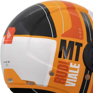 Imagem 6 de Capacete MT Viale SV Rudi C4 - Laranja (Aberto)