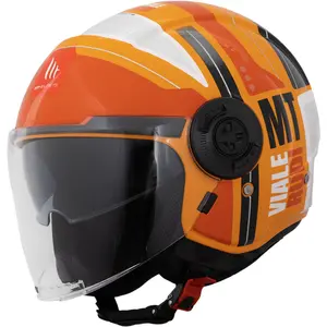 Imagem 2 de Capacete MT Viale SV Rudi C4 - Laranja (Aberto)