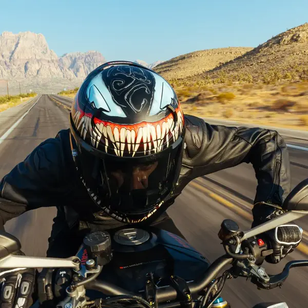 Capacete HJC RPHA 12 Venom 3 Marvel - Vermelho/Preto (Tri-Composto