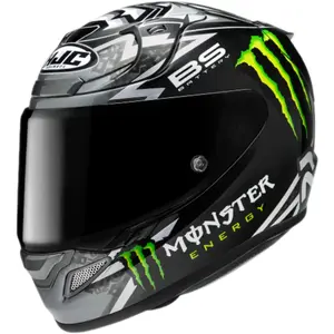 Capacete HJC RPHA 12 Fabio Quartararo Monster - Preto/Branco (Tri-Composto)