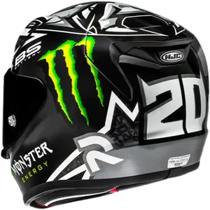 Imagem 5 de Capacete HJC RPHA 12 Fabio Quartararo Monster - Preto/Branco (Tri-Composto)