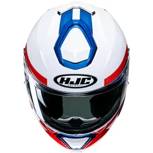 Imagem 3 de Capacete HJC I91 Bina - Branco/Vermelho/Azul (Articulado)