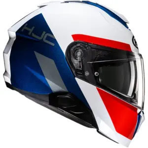 Imagem 2 de Capacete HJC I91 Bina - Branco/Vermelho/Azul (Articulado)