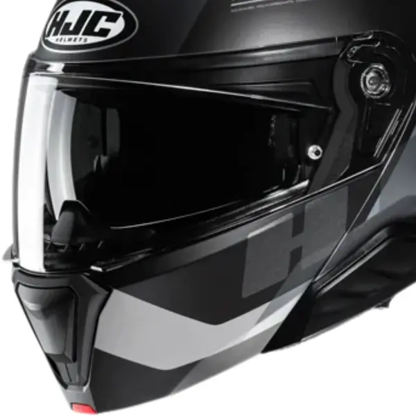 Capacete HJC I91 Carst - Preto/Cinza (Articulado) - Grid Motors