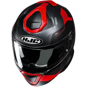 Imagem 2 de Capacete HJC I91 Carst - Preto/Vermelho (Articulado)