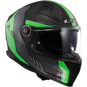 Imagem 4 de Capacete LS2 Vector 2 FF811 Carbon Grid - Verde Fluor Fosco
