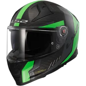 Imagem 3 de Capacete LS2 Vector 2 FF811 Carbon Grid - Verde Fluor Fosco