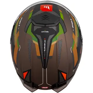 Imagem 7 de Capacete MT Atom 2 SV Bast A6 - Marrom/Verde Fosco (Articulado)