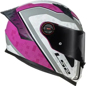 Imagem 2 de Capacete LS2 FF358 Pro Striker - Rosa/Cinza