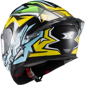 Imagem 4 de Capacete Texx Raptor Genesis - Azul/Amarelo/Branco