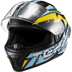 Imagem 3 de Capacete Texx Raptor Genesis - Azul/Amarelo/Branco