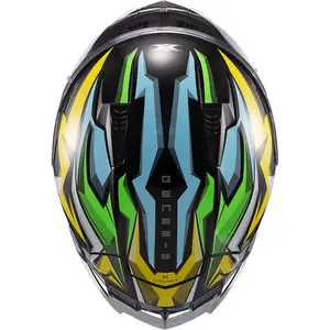 Imagem 6 de Capacete Texx Raptor Genesis - Azul/Amarelo/Branco