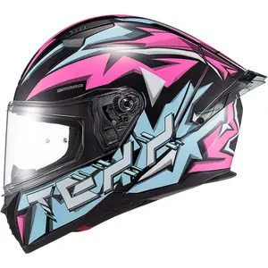 Capacete Texx Raptor Genesis - Azul/Rosa/Branco