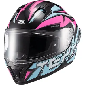 Imagem 2 de Capacete Texx Raptor Genesis - Azul/Rosa/Branco