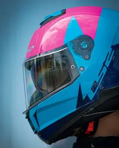 Imagem 10 de Capacete LS2 Stream 2 Thunderbiz - Azul Navy/Rosa