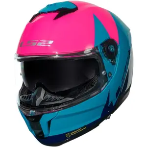 Imagem 3 de Capacete LS2 Stream 2 Thunderbiz - Azul Navy/Rosa