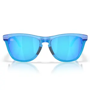 Imagem 2 de Óculos Oakley Frogskins Hybrid Fabio Quartararo Azul Ácido Fosco - com Lente Azul (Prizm)