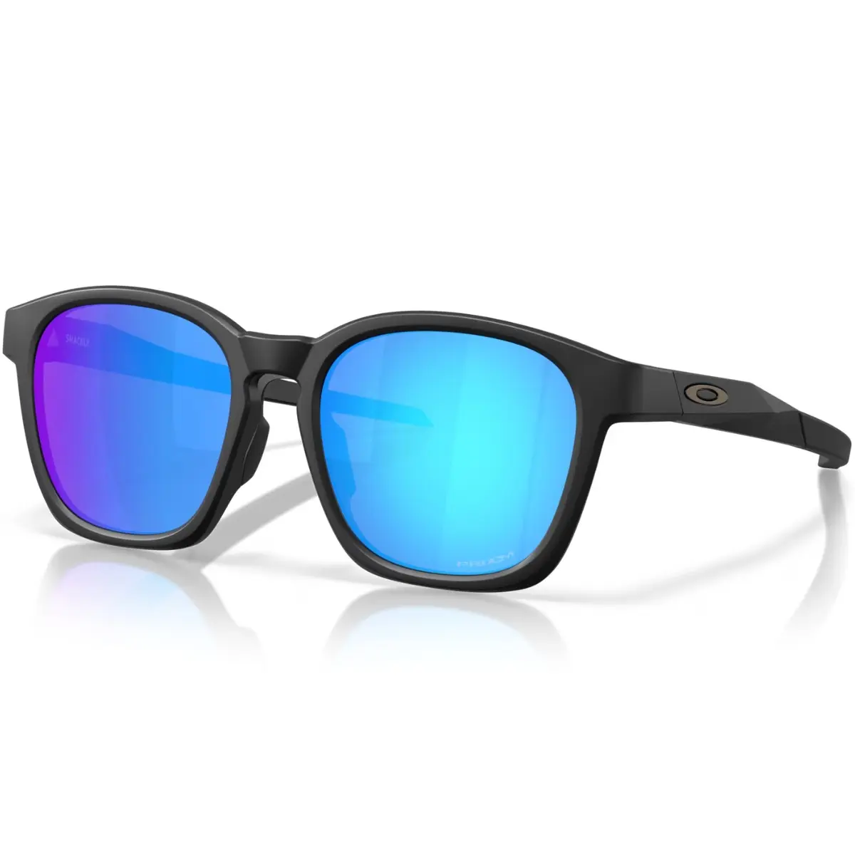 Óculos Oakley Shackle Preto Fosco - com Lente Azul (Prizm) - Grid