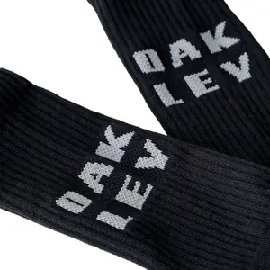 Imagem 4 de Meia Oakley Bark Crew Sock - Preto (3 Pares)