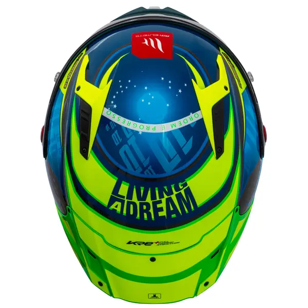 Capacete MT KRE+S Diogo Moreira A7 Carbon - Azul - Grid Motors