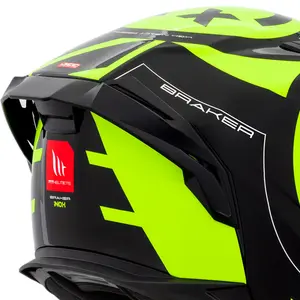 Imagem 6 de Capacete MT Braker SV Inox A3 - Preto/Amarelo Fluor