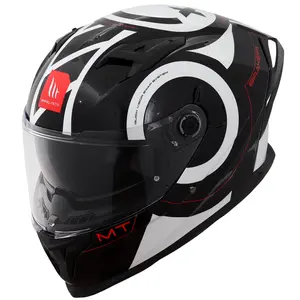 Imagem 3 de Capacete MT Braker SV Inox A0 - Preto/Branco