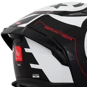Imagem 6 de Capacete MT Braker SV Inox A0 - Preto/Branco