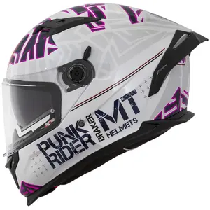 Imagem 1 de Capacete MT Braker SV Punk Rider A0 - Branco