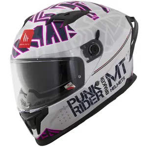 Imagem 2 de Capacete MT Braker SV Punk Rider A0 - Branco