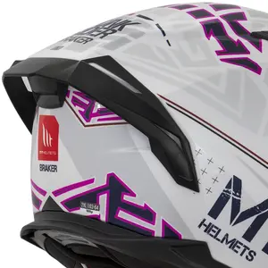 Imagem 6 de Capacete MT Braker SV Punk Rider A0 - Branco