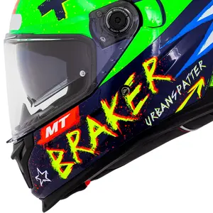Imagem 2 de Capacete MT Braker SV Urbanspatter C6 - Verde Fluor