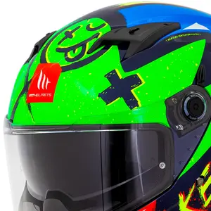 Imagem 4 de Capacete MT Braker SV Urbanspatter C6 - Verde Fluor