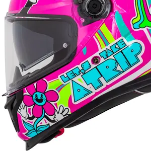 Imagem 2 de Capacete MT Braker SV Trip C8 - Rosa