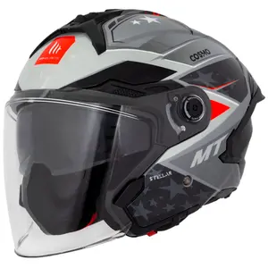 Imagem 3 de Capacete MT Cosmo SV Stellar C2 - Cinza (Aberto)